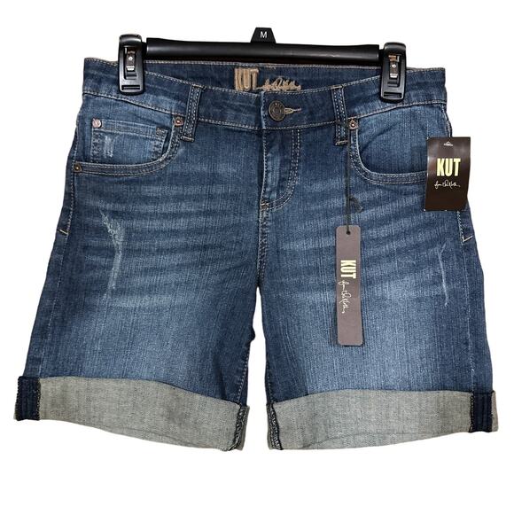 CLEARANCE Kut from the Kloth  Denim Rolled Hem Short Size 4 ~NWT~ - Picture 1 of 12
